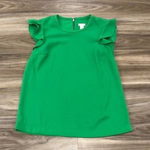 J. Crew flutter sleeve dress shirt size 2